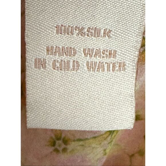 Paloma Blue Kimono Duster Cover Up Robe Maxi 100% Silk Slit Sides M/L - Picture 8 of 9